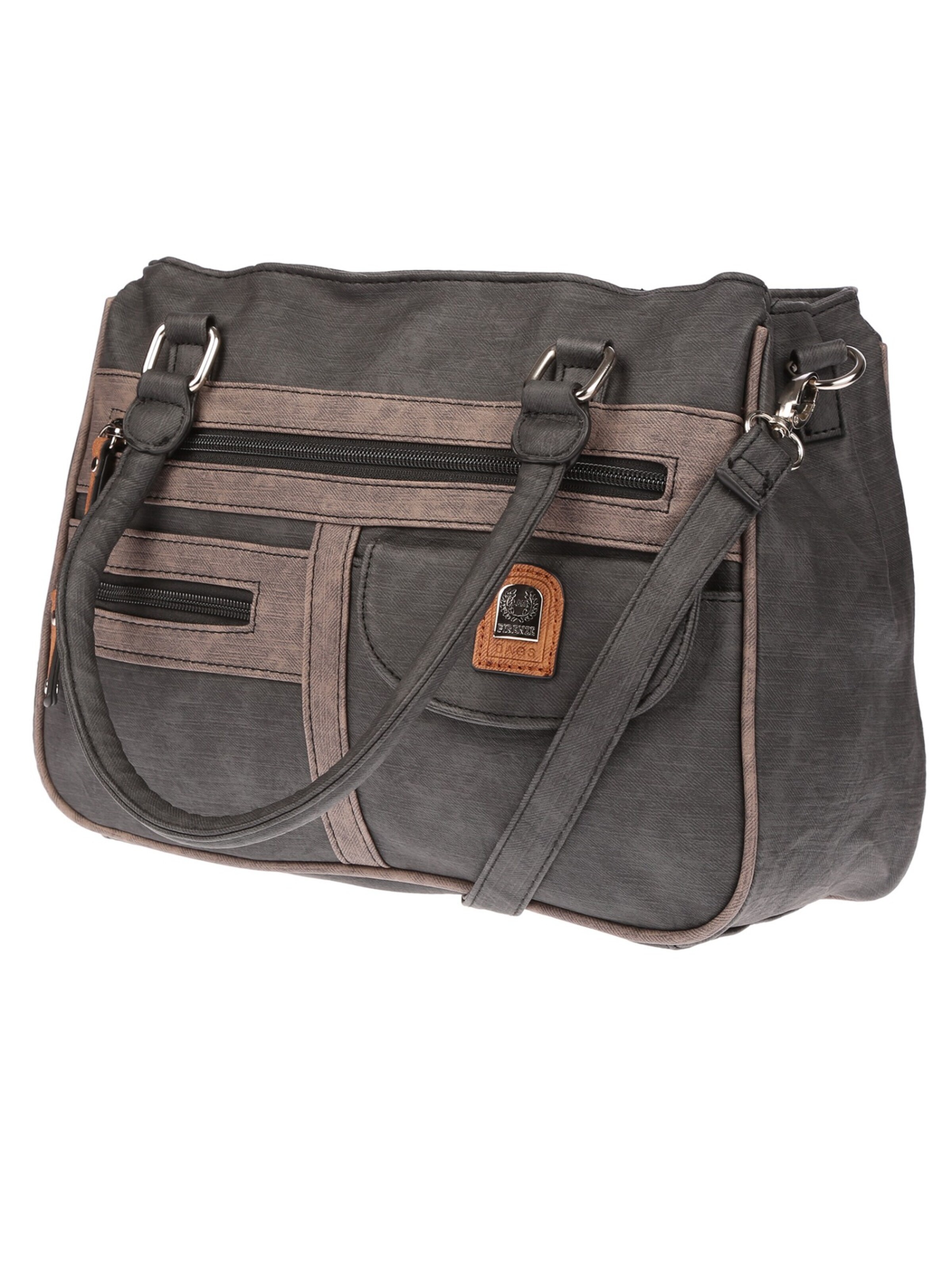 Christian Wippermann Handtasche 'Große Damen Tasche Umhängetasche Schultertasche'‌‌‌‌‌‌‌‌‌‌ in Grau