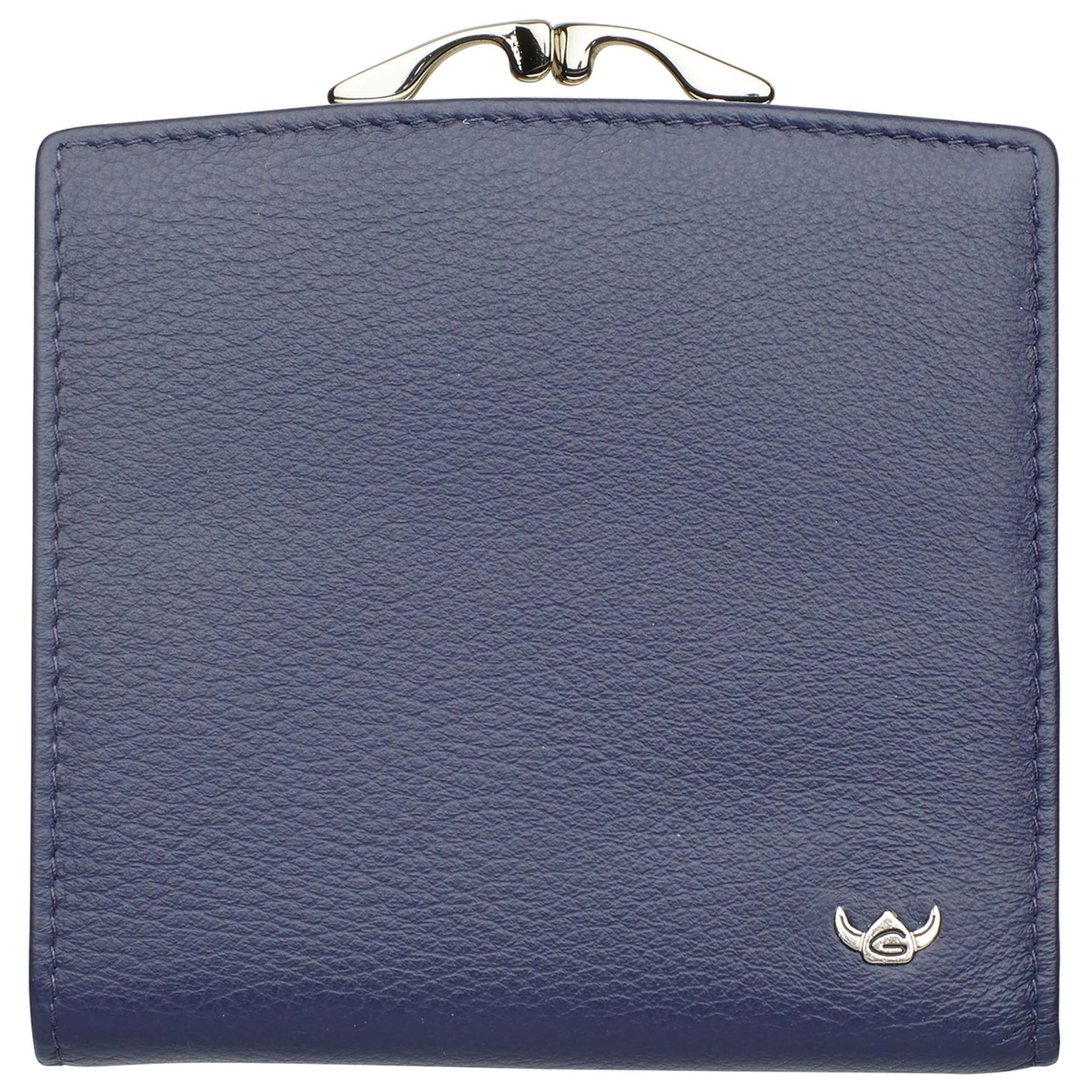GOLDEN HEAD Wallet 'Madrid' in Blue: front