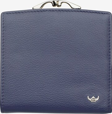 GOLDEN HEAD Wallet 'Madrid' in Blue: front