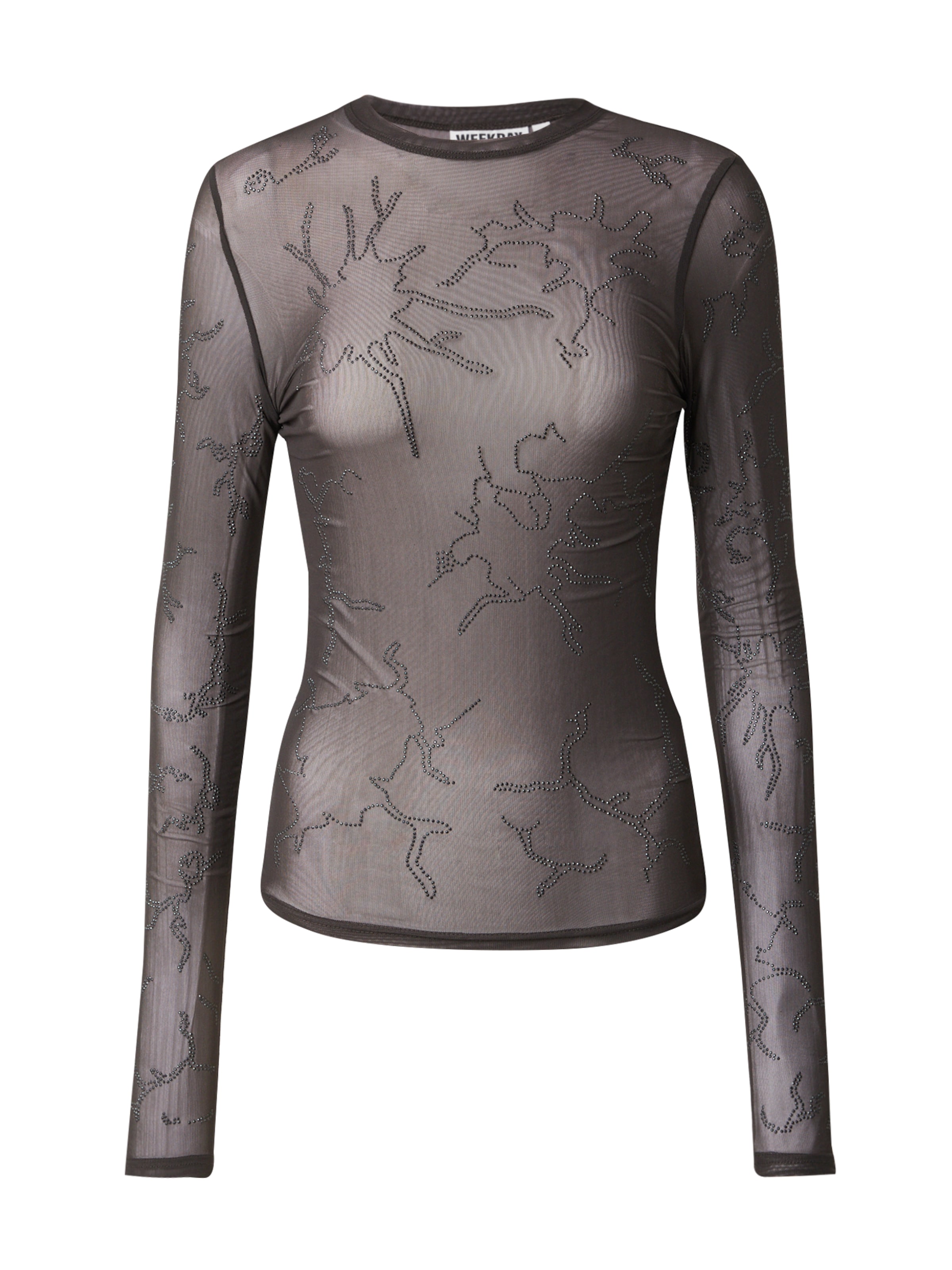 T-shirt 'Nico' WEEKDAY en marron : devant