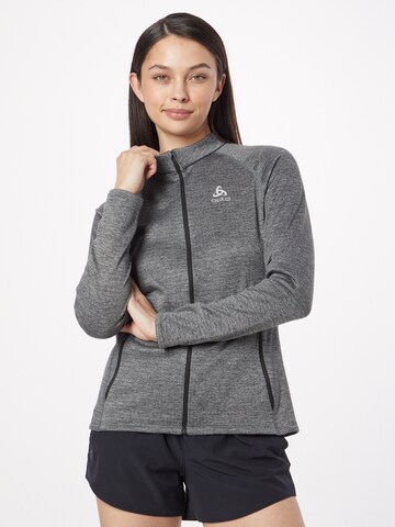 ODLO Athletic Fleece Jacket in Grey: front