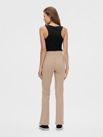 PIECES Flared Pants 'Klara' in Beige