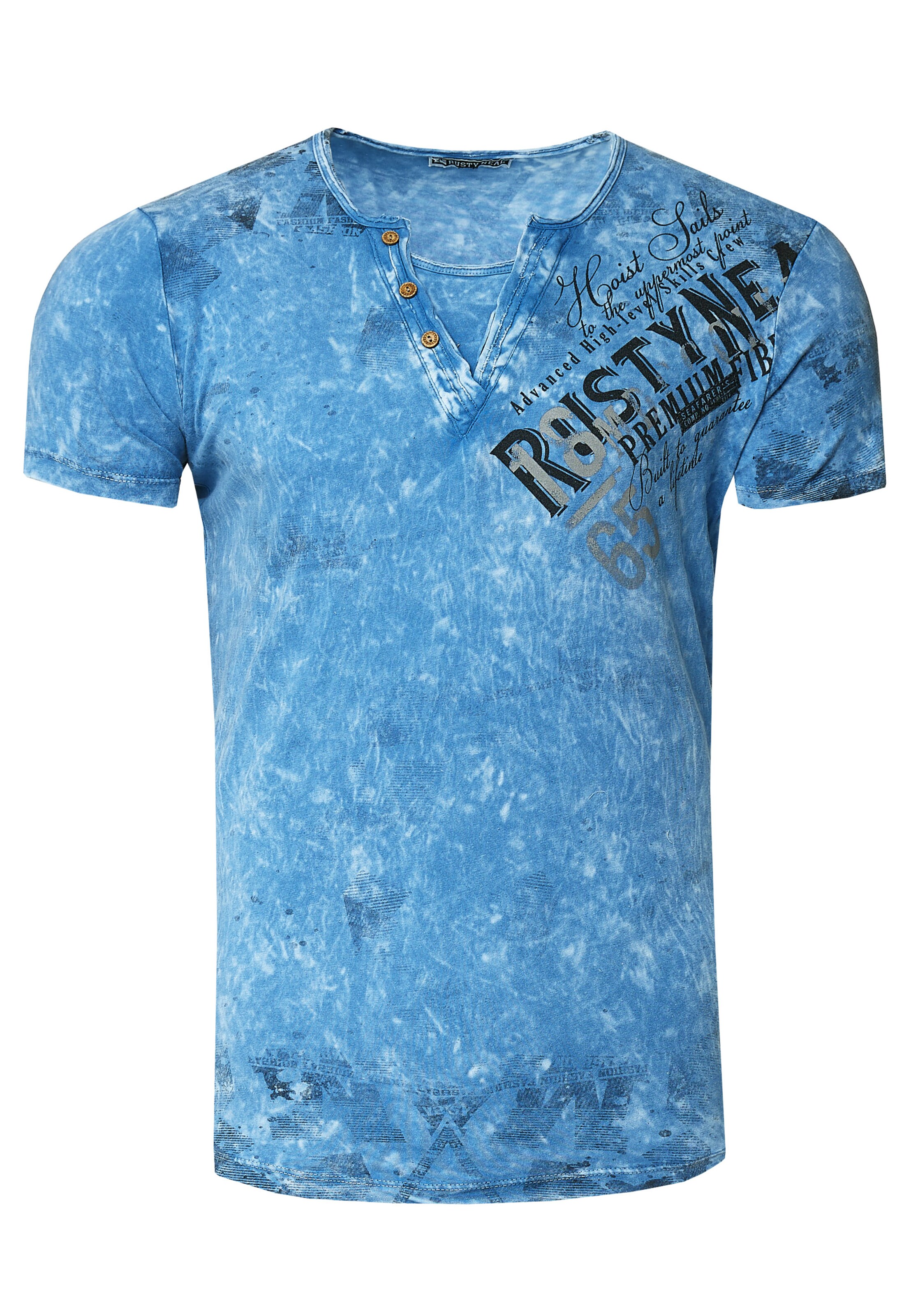Rusty Neal T-Shirt in Blau: Vorderseite