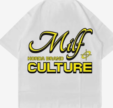 T-Shirt 'T-Shirt Bianca CULTURE 100% Cotone Made in Italy' Horda en blanc : devant