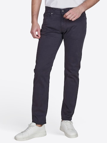Coupe slim Jean 'Lyon' PIERRE CARDIN en bleu : devant