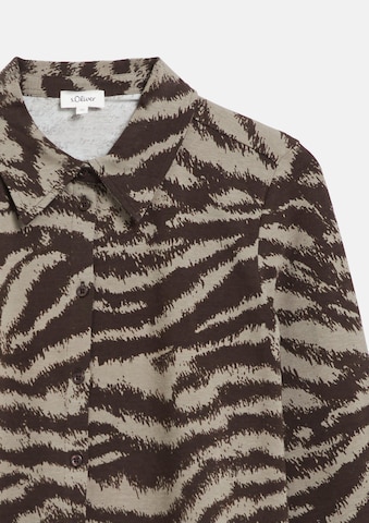 s.Oliver Blouse in Bruin: bovenkant