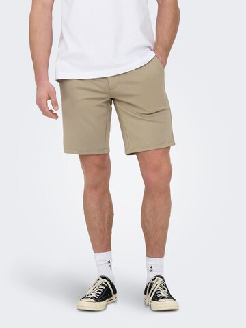 regular Pantaloni chino 'Mark' di Only & Sons in beige: frontale