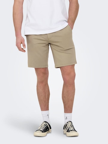 Only & Sons Regular Shorts 'Mark' in Beige: predná strana