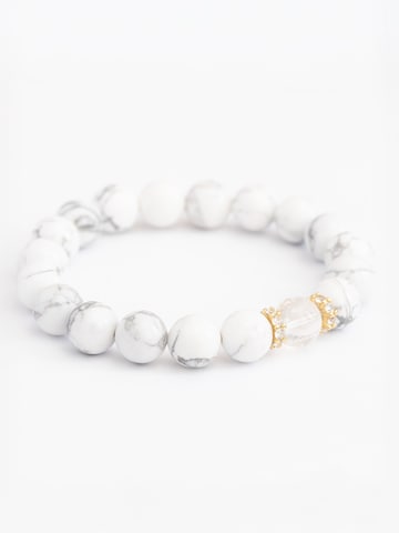 Secret Stones Armband 'Crystal Calm' in Weiß