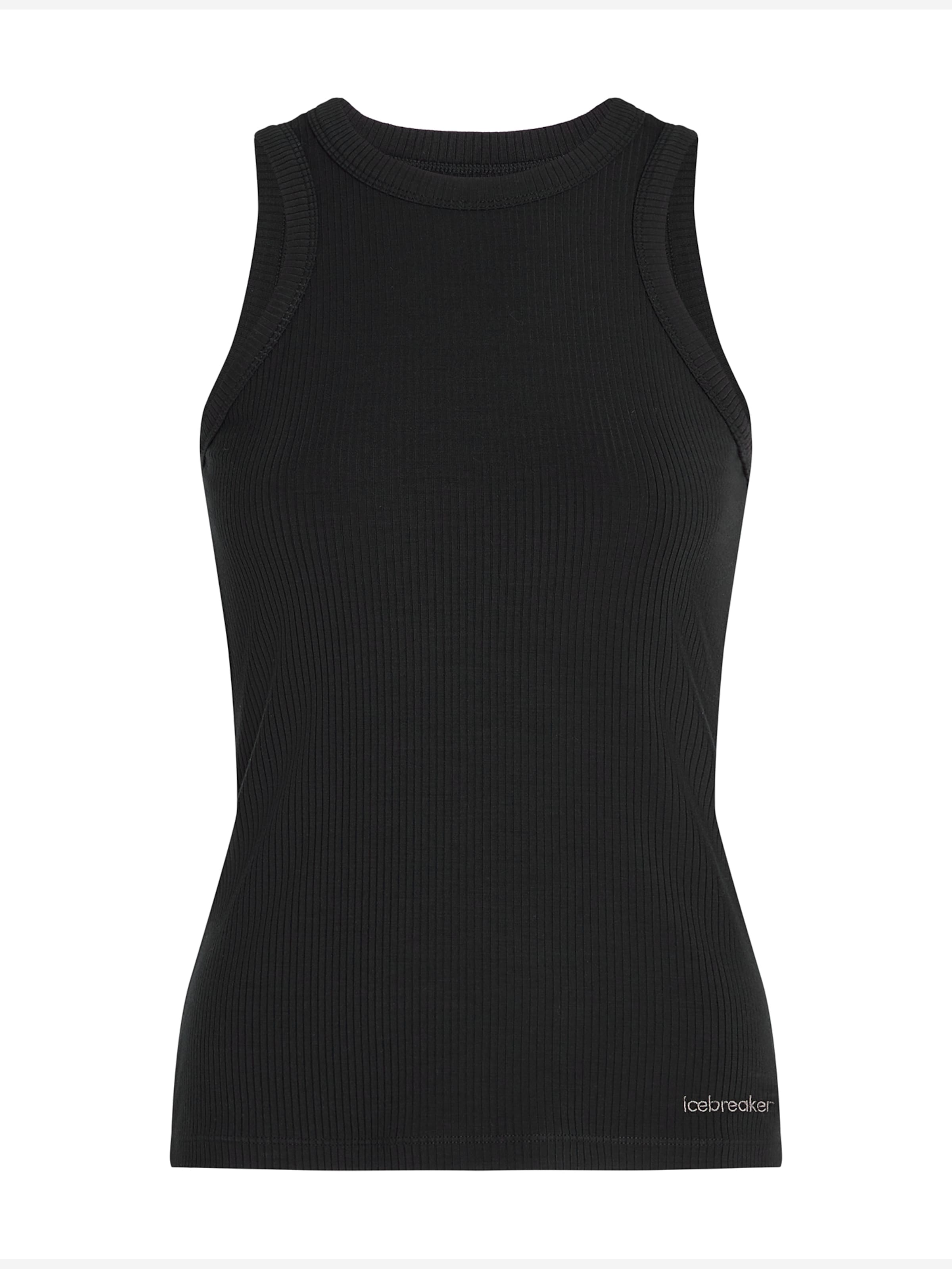 Maglietta intima 'W Mer Rib Lotus' di ICEBREAKER in nero: frontale