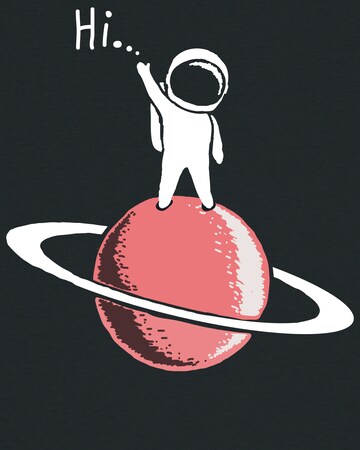 T-shirt 'Astronaut says Hi' Watapparel en noir