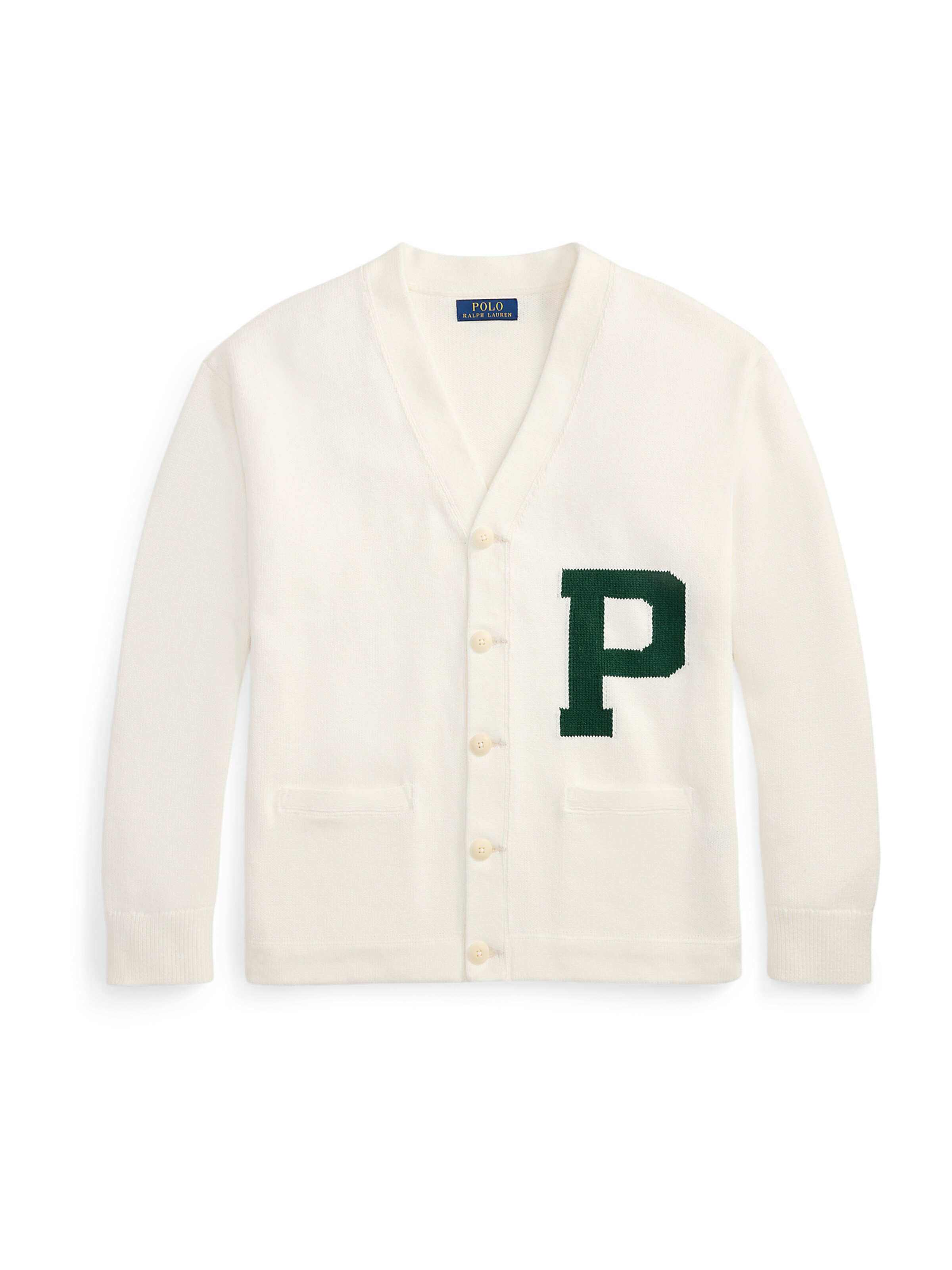 Polo Ralph Lauren Gebreid vest in Beige: voorkant