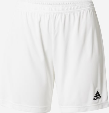 ADIDAS SPORTSWEAR Regular Workout Pants 'Entrada 22' in White: front