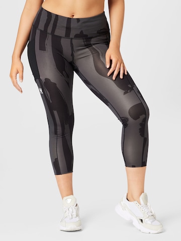 ADIDAS SPORTSWEAR Skinny Workout Pants 'Thebe Magugu New York ' in Black: front
