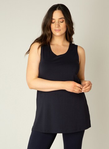 BASE LEVEL CURVY Top 'Alicia' in Blue: front