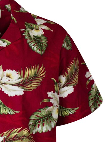 KY's Regular fit Button Up Shirt 'Enzian' in Red