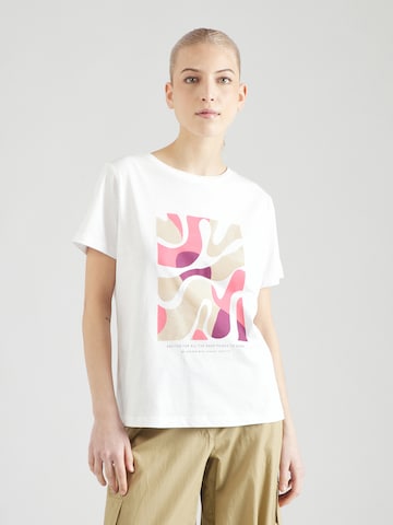 T-shirt comma casual identity en blanc : devant