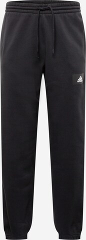 Pantalon de sport 'Essentials Feelvivid  Fleece Straight' ADIDAS SPORTSWEAR en noir : devant