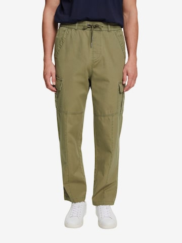 Regular Pantalon cargo ESPRIT en vert : devant