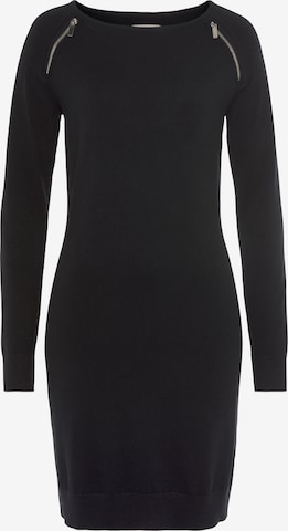 TAMARIS Knitted dress in Black: front