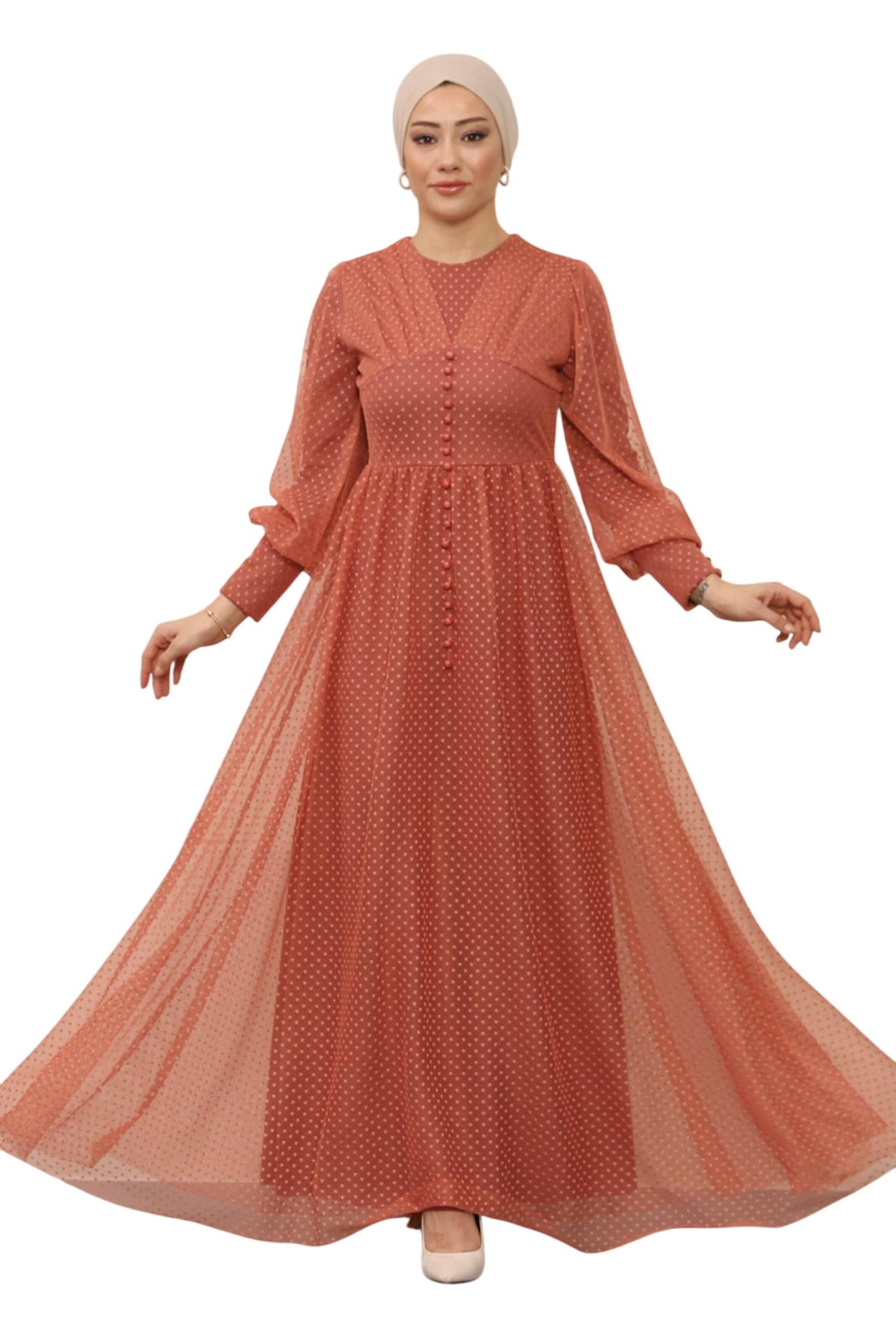 MODAMIHRAM Avondjurk in Oranje: voorkant