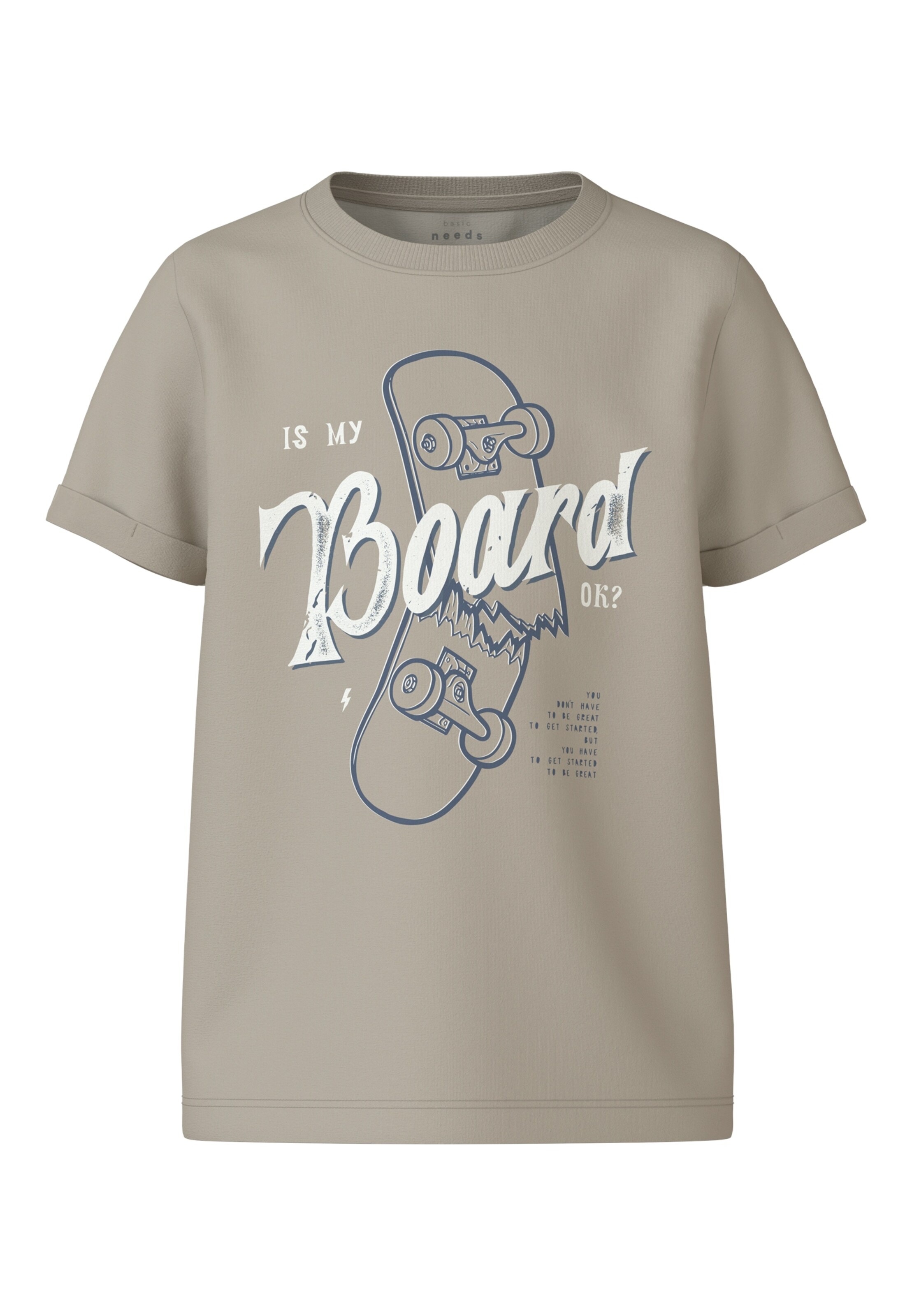 NAME IT Тениска 'VUX' в бежово: отпред