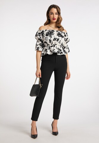 Camicia da donna di faina in bianco