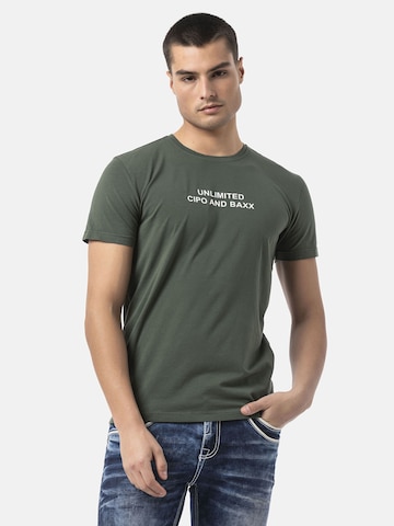 CIPO & BAXX Shirt 'CT827' in Green: front