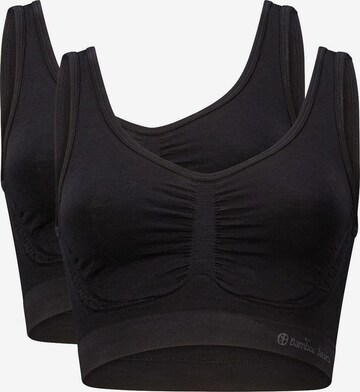 Bustier Soutien-gorge 'Nova' Bamboo basics en noir : devant