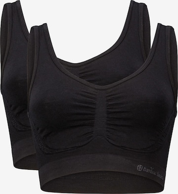 Bamboo basics Bustier BH 'Nova' in Zwart: voorkant