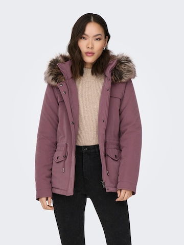 Parka invernale 'New Starline' di ONLY in rosa: frontale