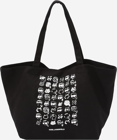Pirkinių krepšys 'IKON' iš Karl Lagerfeld, spalva – juoda / balta, Prekių apžvalga