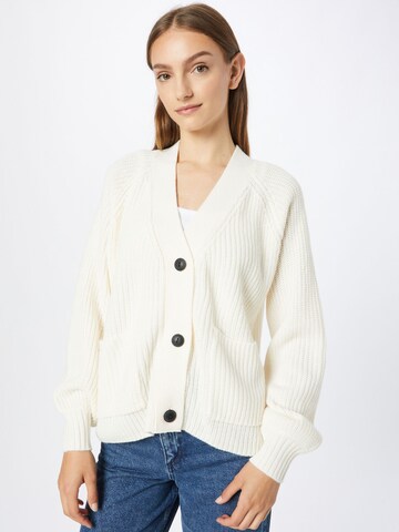 Noisy may Strickjacke 'Timmy' in Weiß: Vorderseite