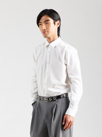 JACK & JONES Regular fit Button Up Shirt 'JJMATHEO' in White: front