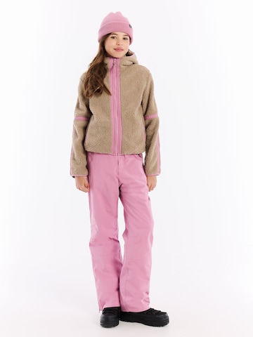 PROTEST Fleece jas 'PRTJaggy JR' in Bruin
