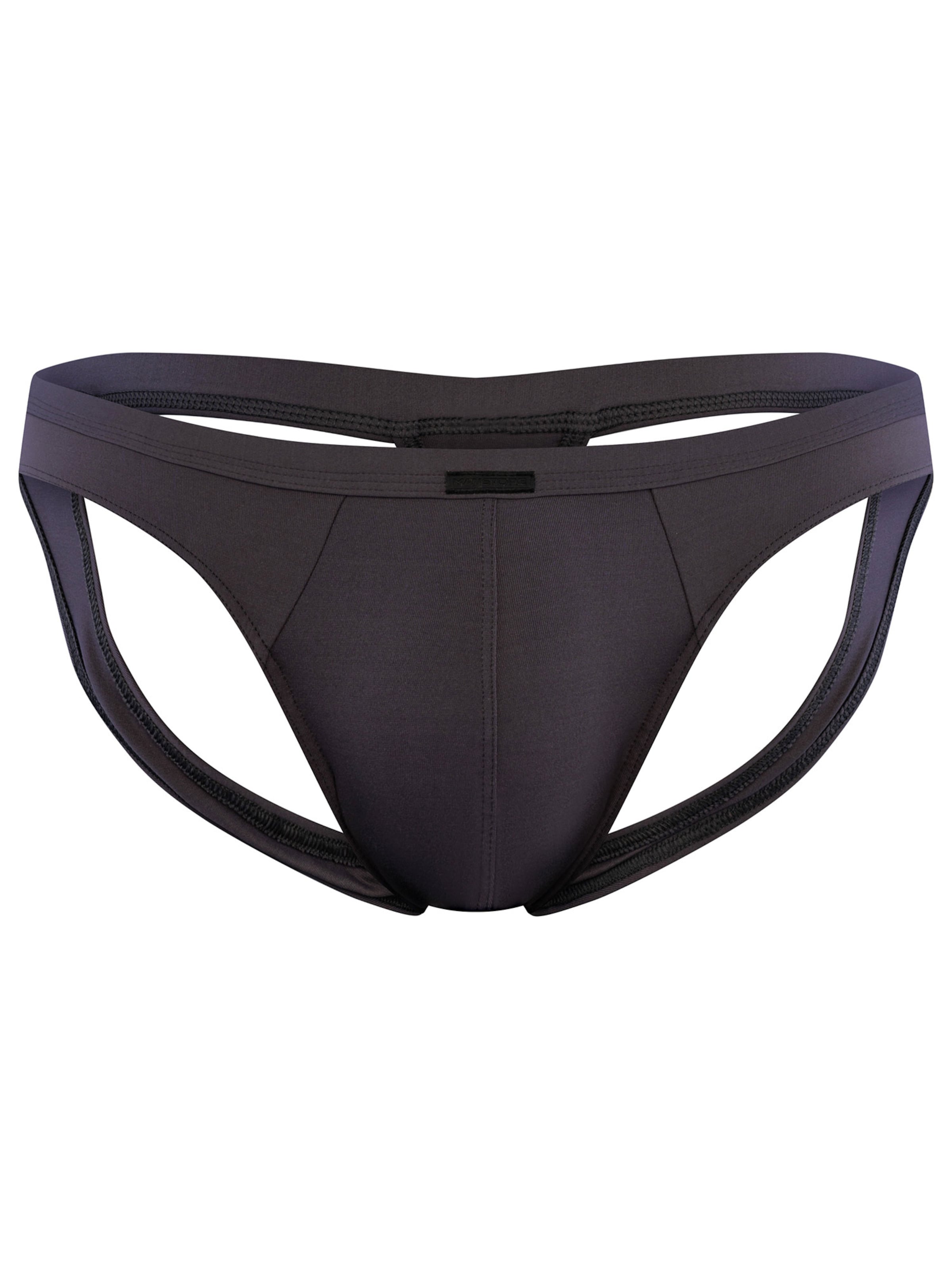 Manstore Panty '  String Jock 2623M' in Grey: front