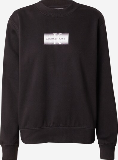 Calvin Klein Jeans Sweatshirt i svart / vit, Produktvy