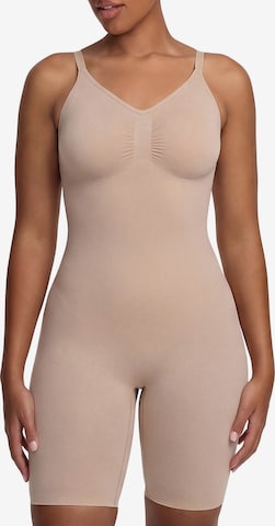 cfab by creamy fabrics Shapingbody 'Bodysuit Sculpting Shapewear mit Shorts' in Beige: voorkant