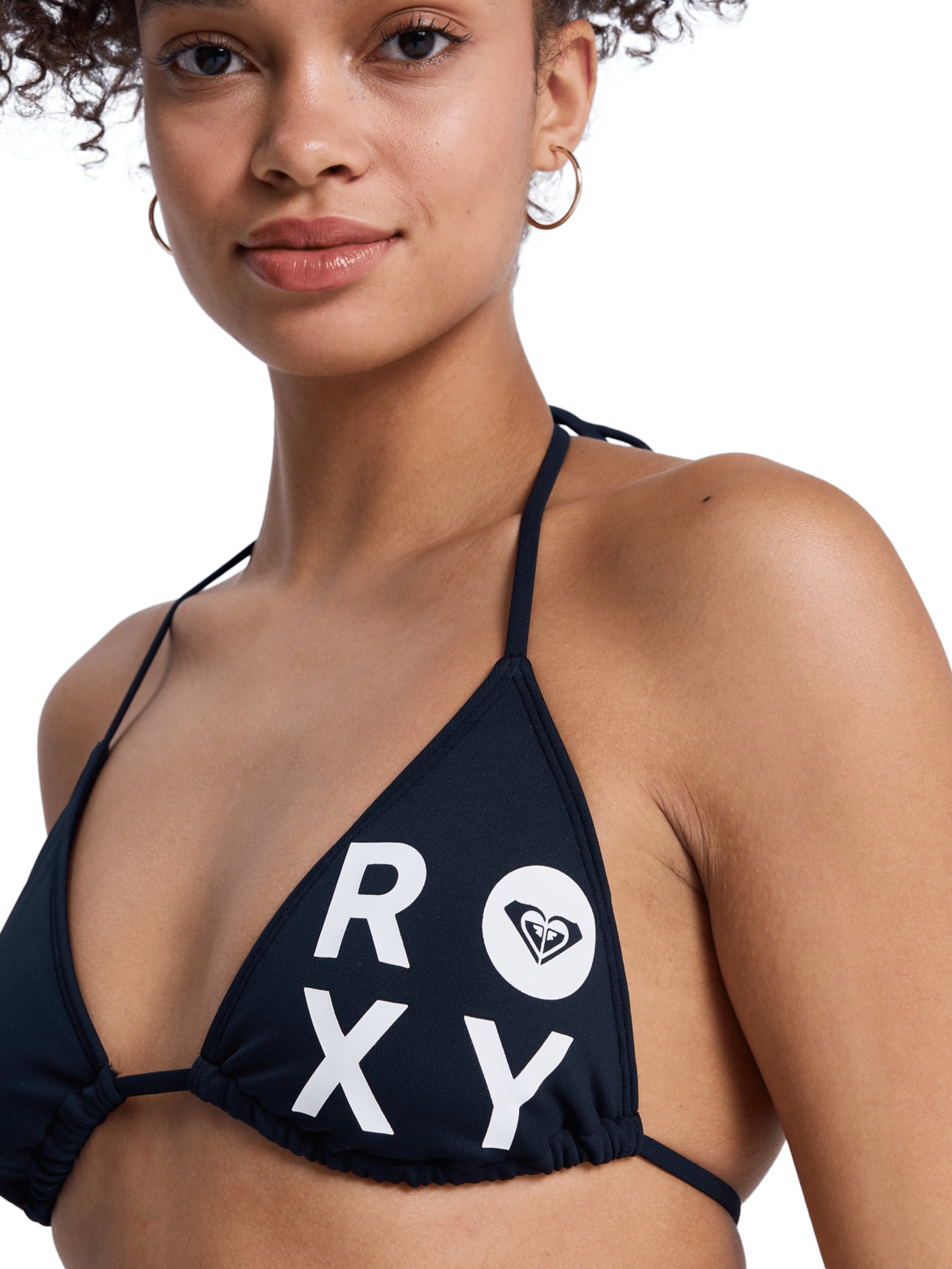ROXY Triangel Bikini in Schwarz