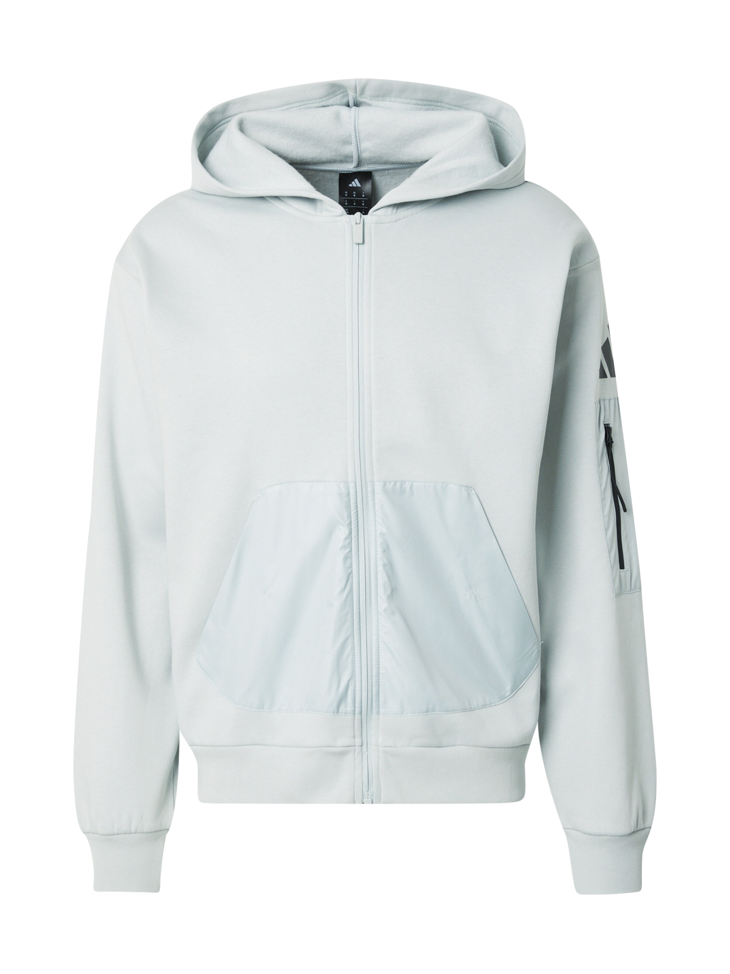 ADIDAS SPORTSWEAR Спортна жилетка с качулка в зелено: отпред