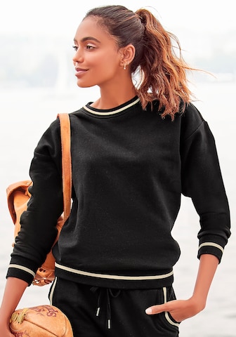 LASCANA Sweatshirt in Black: front