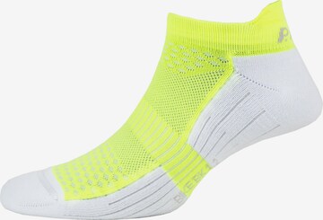 P.A.C. Athletic Socks '1.2 Bike Footie Zip' in Yellow: front