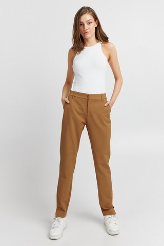 PULZ Jeans Regular Pants 'Bindzy' in Brown