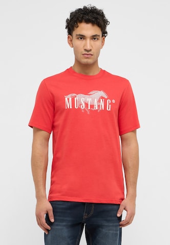MUSTANG T-Shirt 'Austin' in Rot: Vorderseite