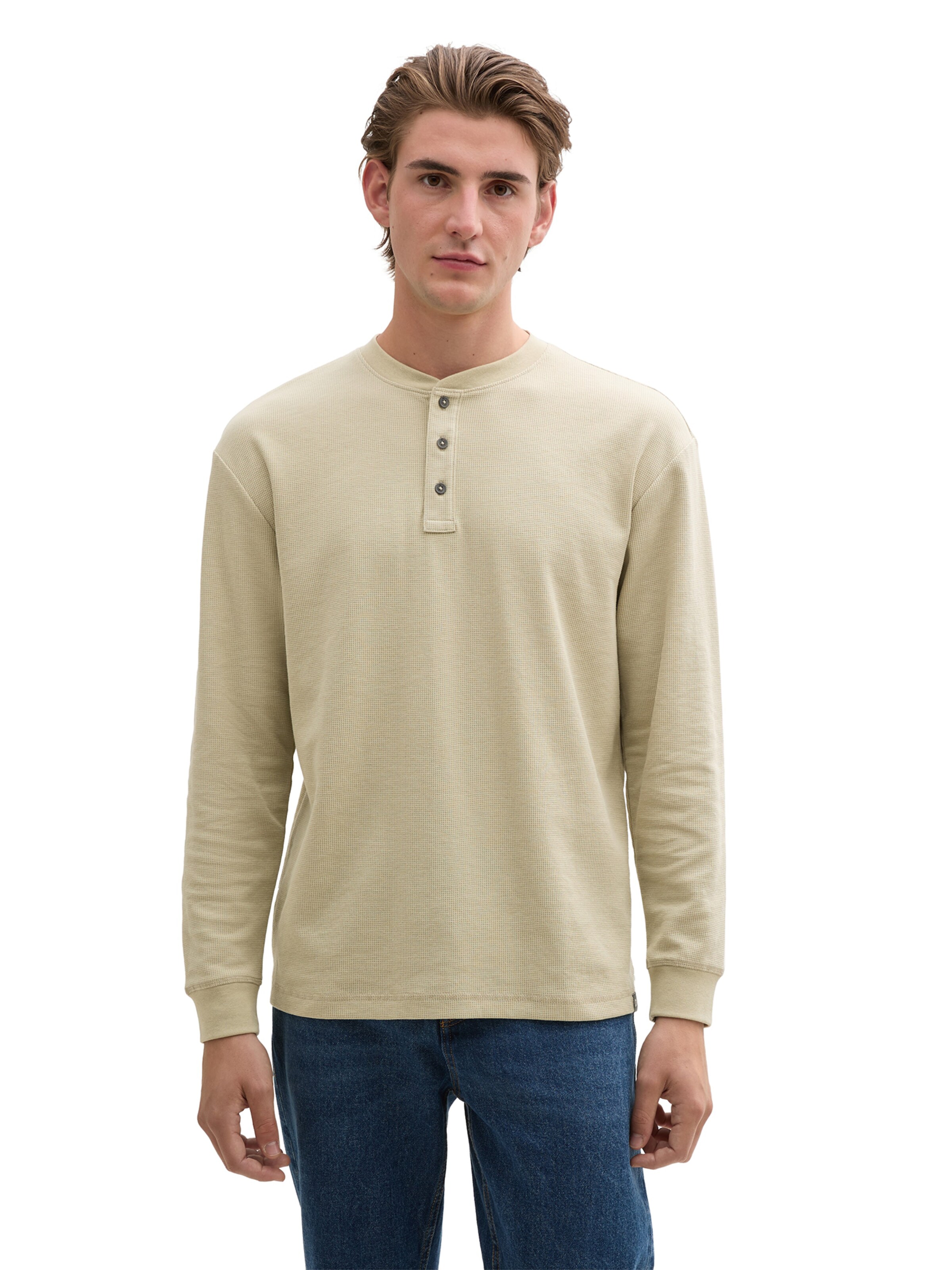 TOM TAILOR DENIM Tričko - Béžová: predná strana