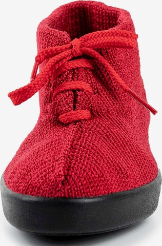 Arcopedico Lace-Up Ankle Boots in Red