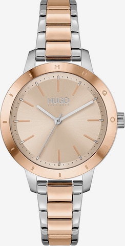 HUGO Analog Watch in Gold: front
