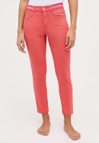 Angels Slimfit Jeans 'Ornella' in Oranje: voorkant