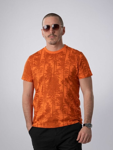 Maglietta 'Pantoneclo Men’s Crew Neck Short Sleeve T-Shirt' di PANTONECLO in arancione: frontale