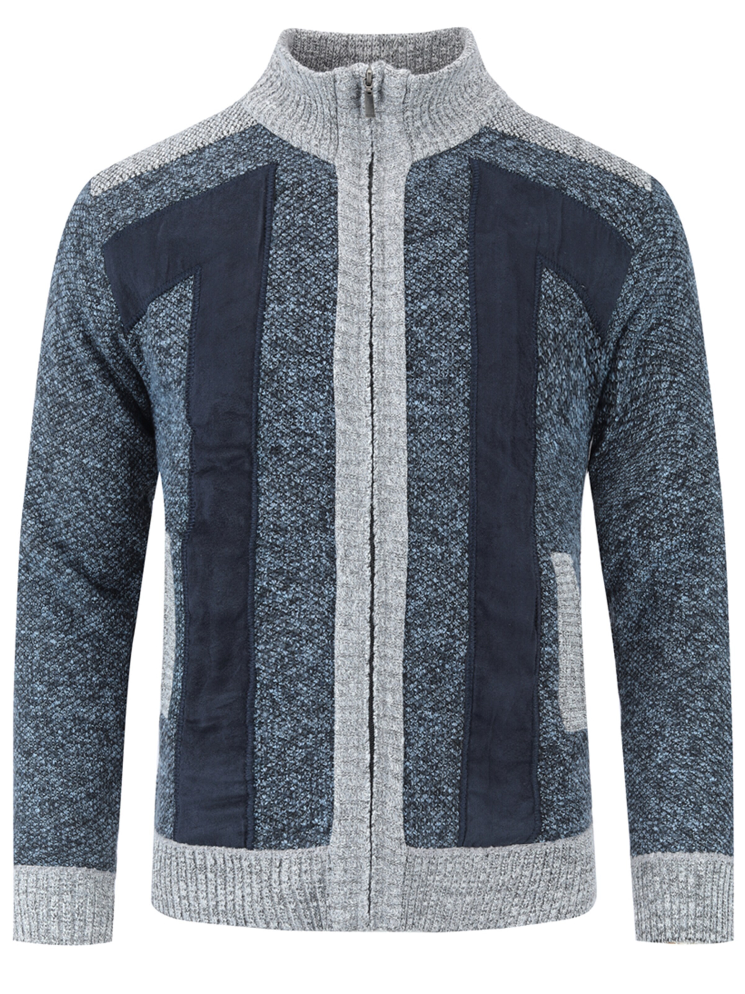 ALLTHEMEN Strickjacke 'Maschenspiel'‌‌‌‌‌‌‌‌ in Blau: Vorderseite